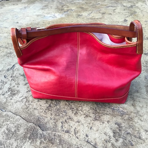 Dooney & Bourke Red Slouch Shoulder Bag - Picture 3 of 8